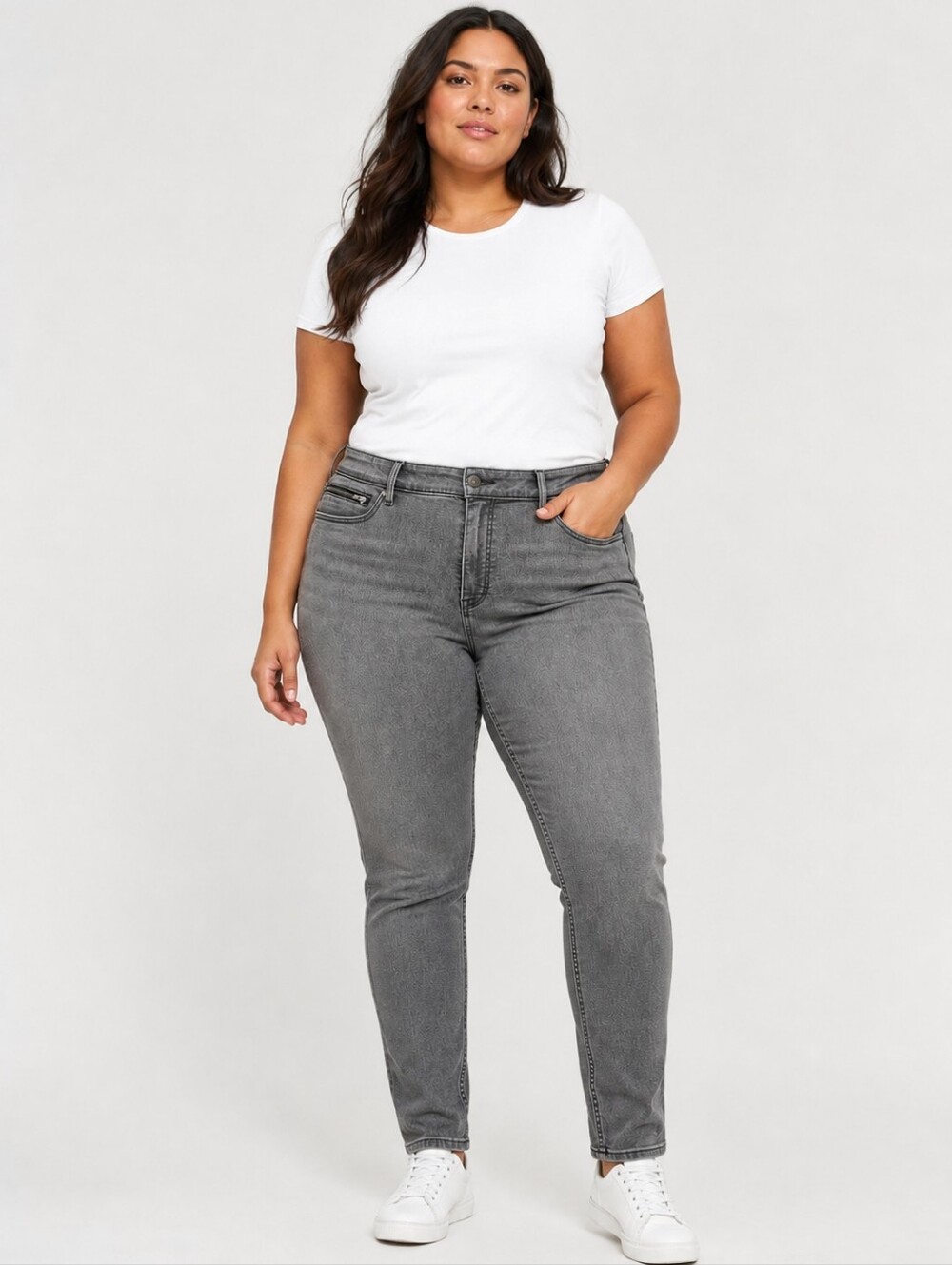 Athleta Sculptek Jeans Size 16 High-Rise Ultra Skinny Stretch Jeans‎ Gray Wash